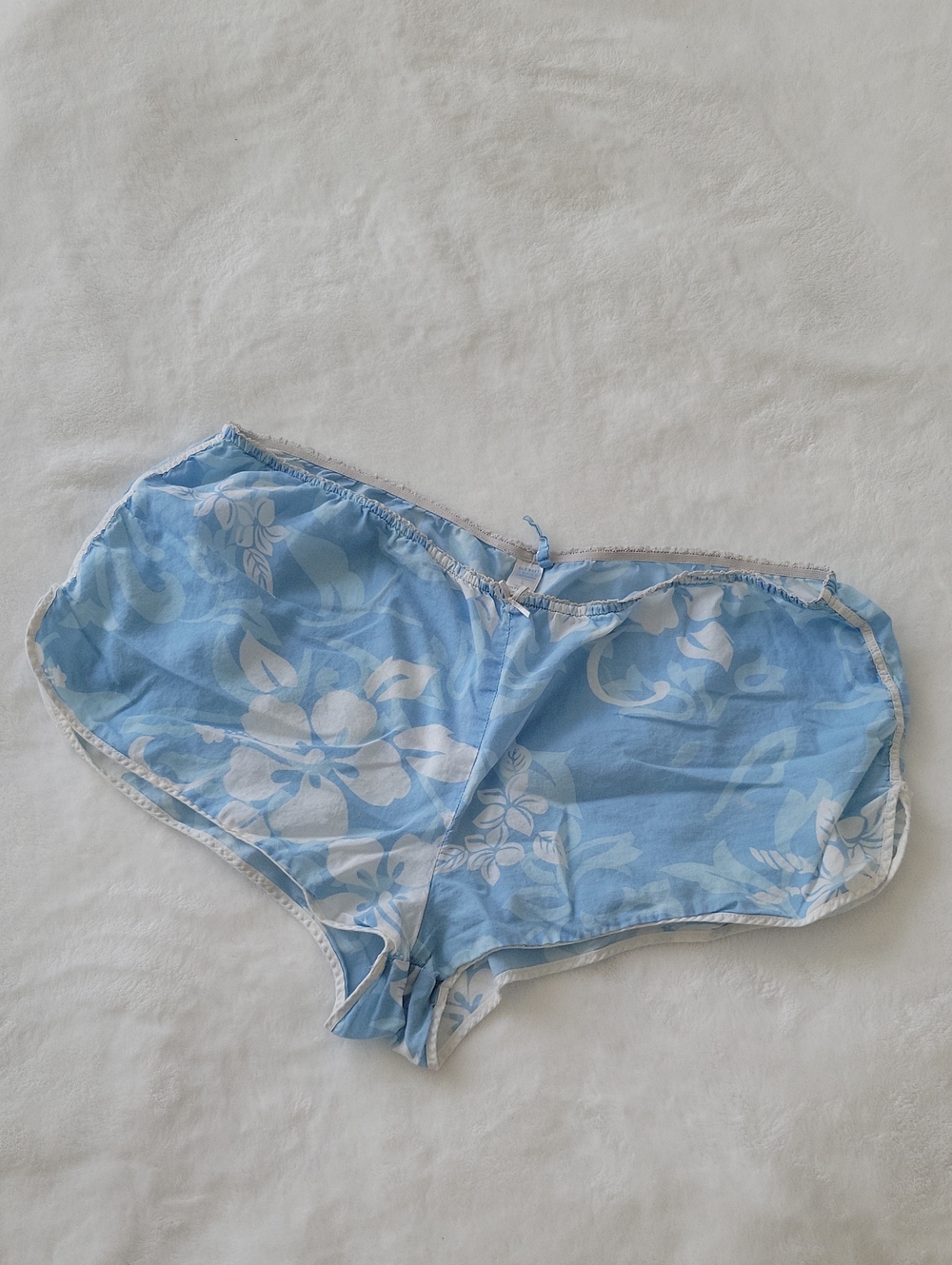Old Navy Blue and White Floral Lounge Shorts